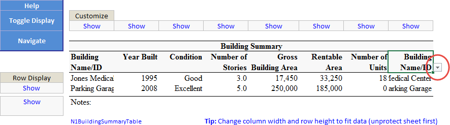 Building Code Summary Sheet